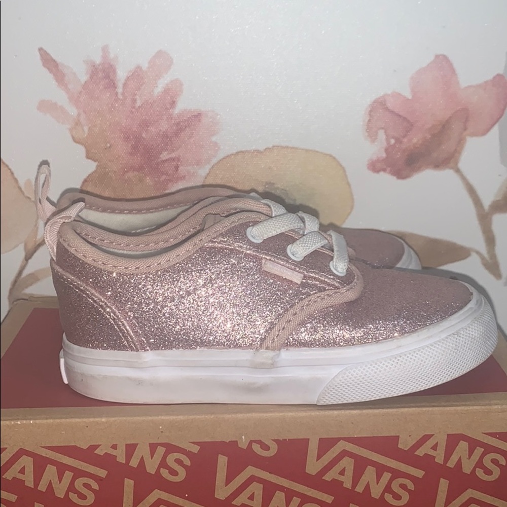 Pink Glittery Old School Vans